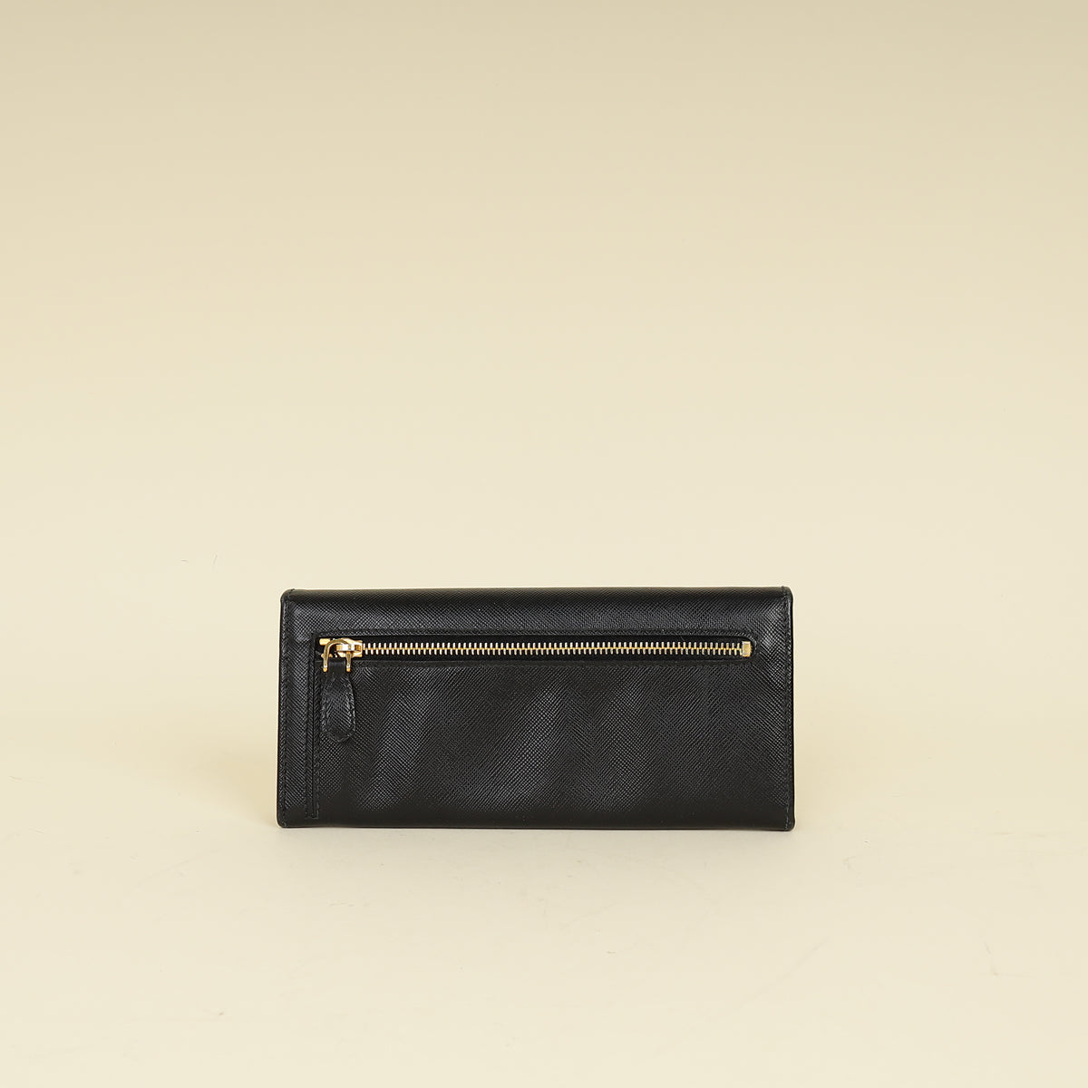 Prada Black Lux Continental Long Wallet