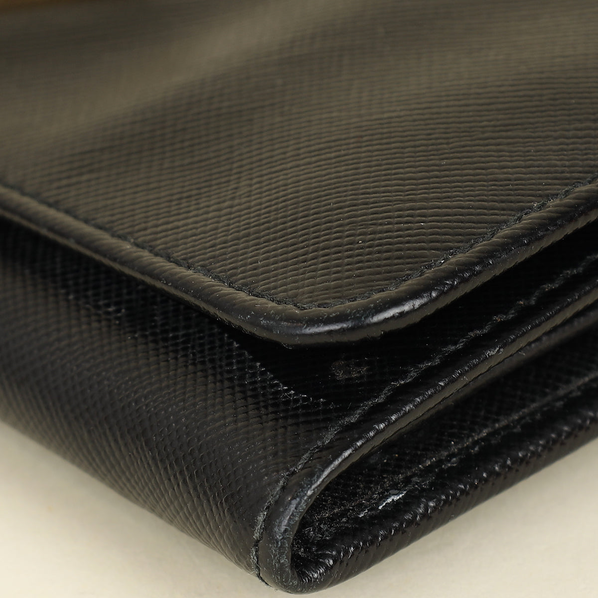 Prada Black Lux Continental Long Wallet