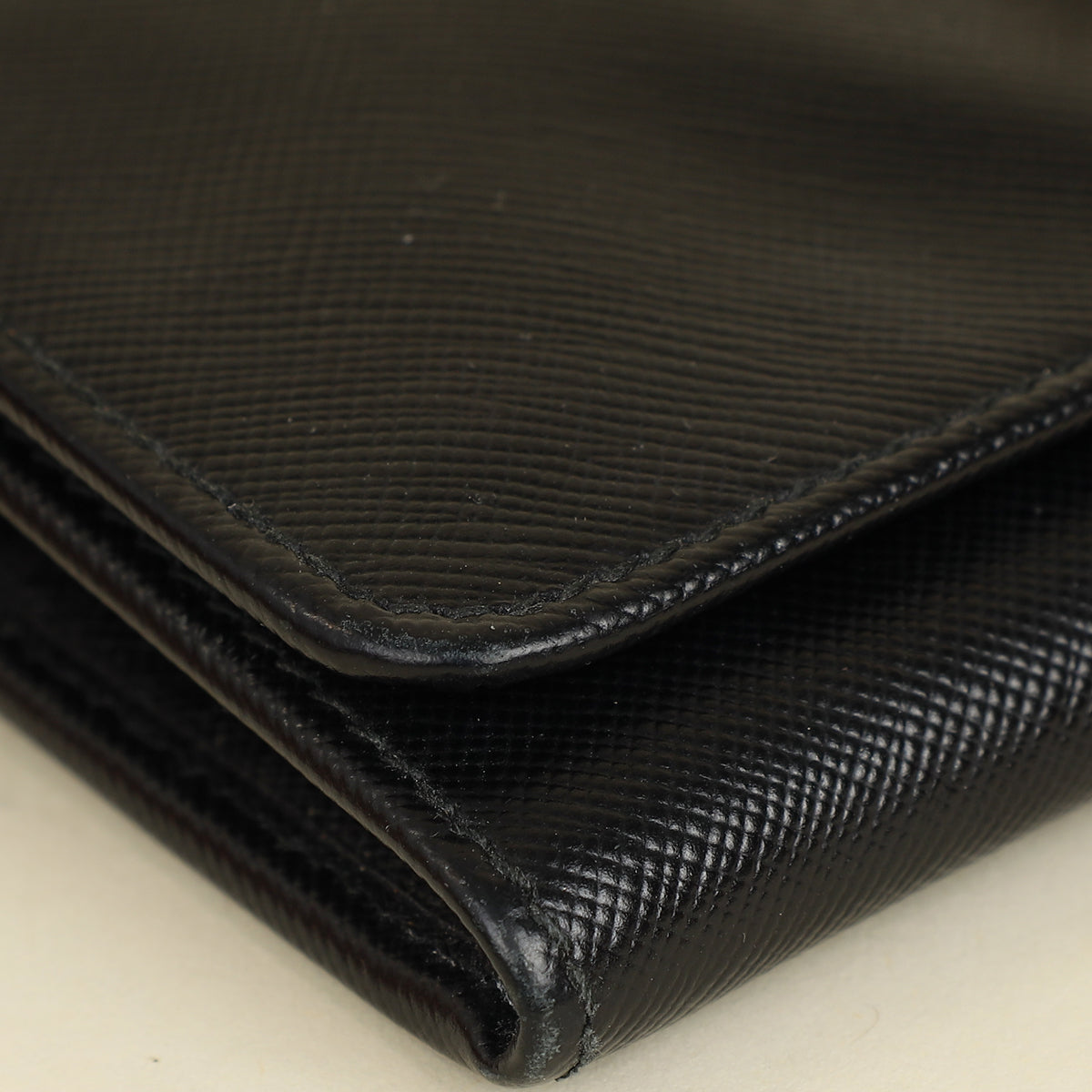 Prada Black Lux Continental Long Wallet