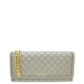 Prada Grey Soft Quilted Wallet on Chain