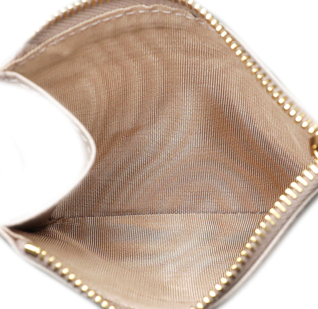 Prada Powder Pink Zipped Card Wallet