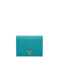 Prada Turquoise Vitello Grain Small Wallet