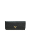 Prada Vitello Move Leather Continental Wallet