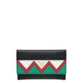 Prada Black Multicolor Lux Slim Flap Wallet