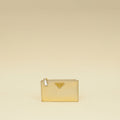 Prada Metallic Gold Zipped Card Holder