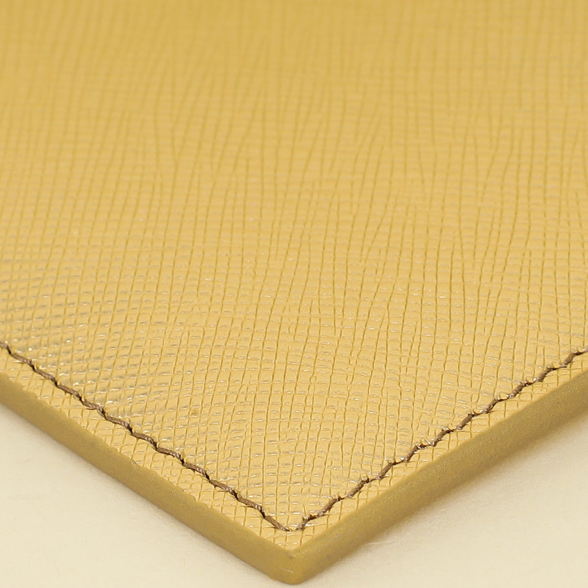 Prada Metallic Gold Zipped Card Holder