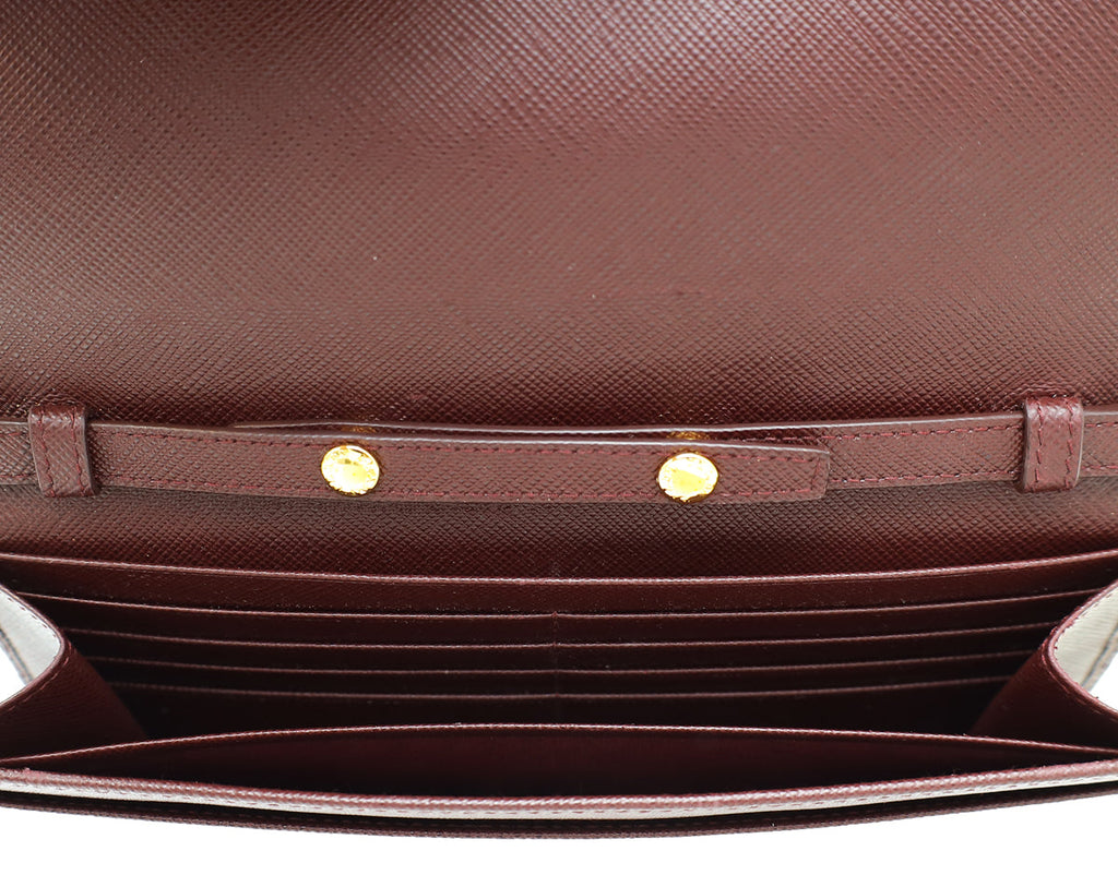 Prada Granato Metal Wallet On Chain