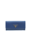 Prada Blue City Flap Long Wallet