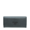 Prada Black Shine Monochrome Large Wallet