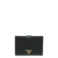 Prada Black Metal French Wallet