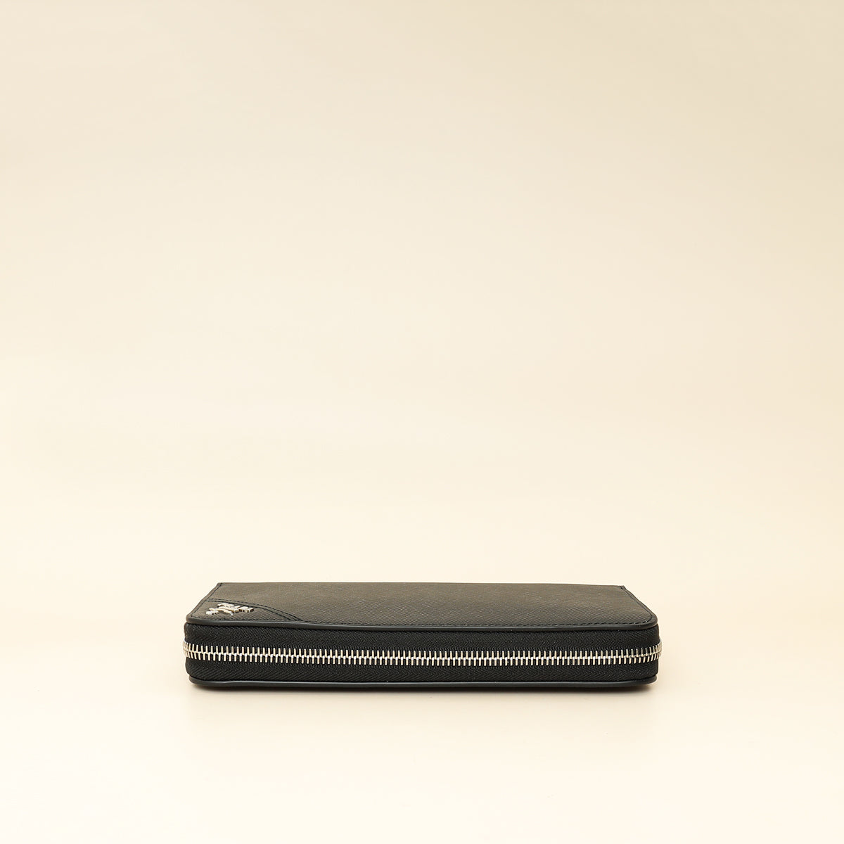 Prada Black Lux Large Zip Wallet