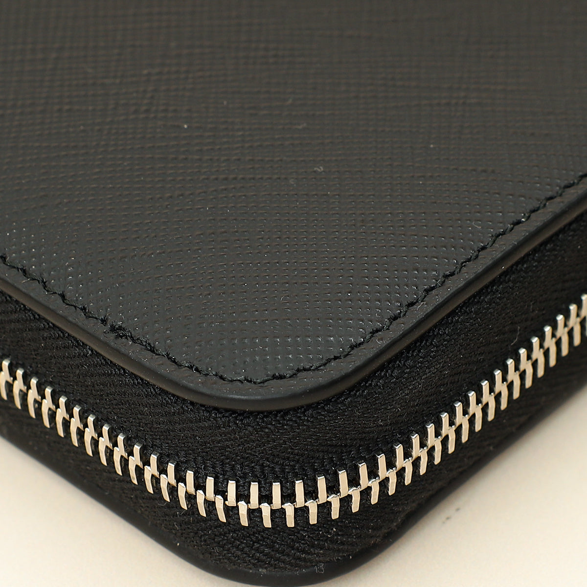 Prada Black Lux Large Zip Wallet