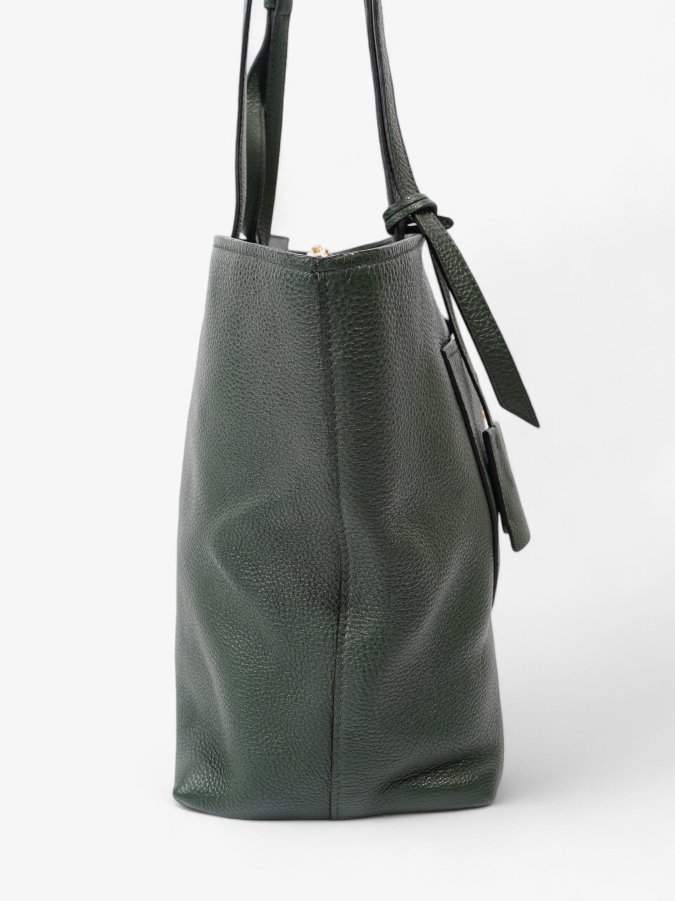 Prada Tote Green Leather