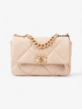 Chanel 19 Flap Beige Lambskin Leather Medium