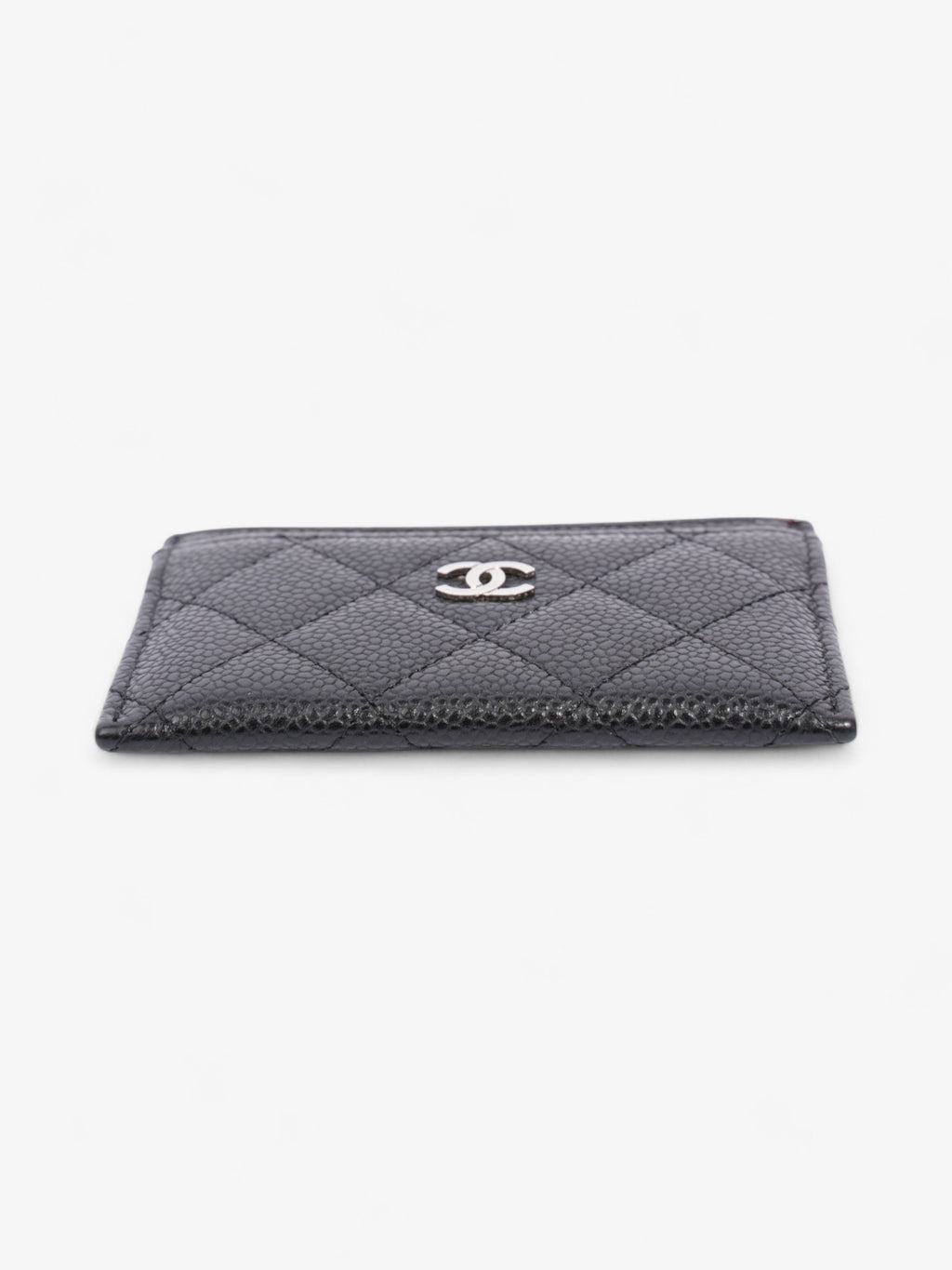 Chanel Card Holder Black / Silver Caviar Leather