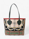 Burberry The Giant Reversible Tote Cream / Gold / Green Cotton