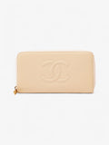 Chanel Timeless Long Wallet Beige / Gold Caviar Leather