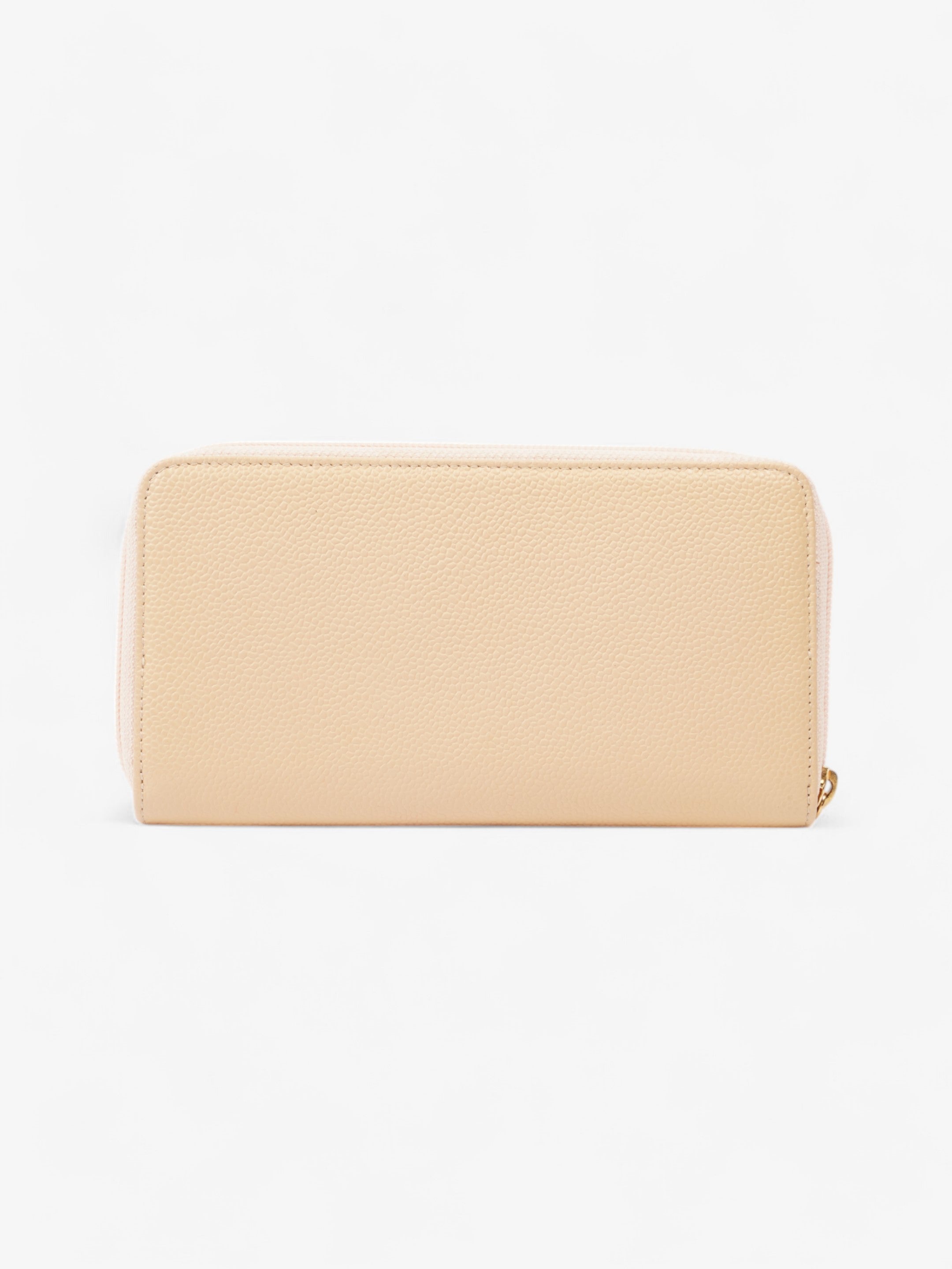 Chanel Timeless Long Wallet Beige / Gold Caviar Leather