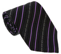 Roberto Cavalli ESZ042 D1355 Dark Grey/ Violet Regimental Stripe Tie