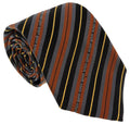 Roberto Cavalli ESZ047 03503 Brown Regimental Stripe Tie