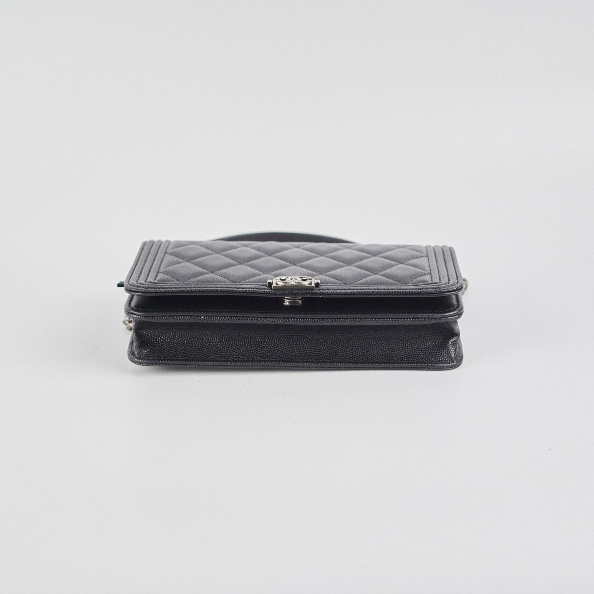 Deal of The Week - Chanel Boy Caviar Black Wallet On Chain WOC