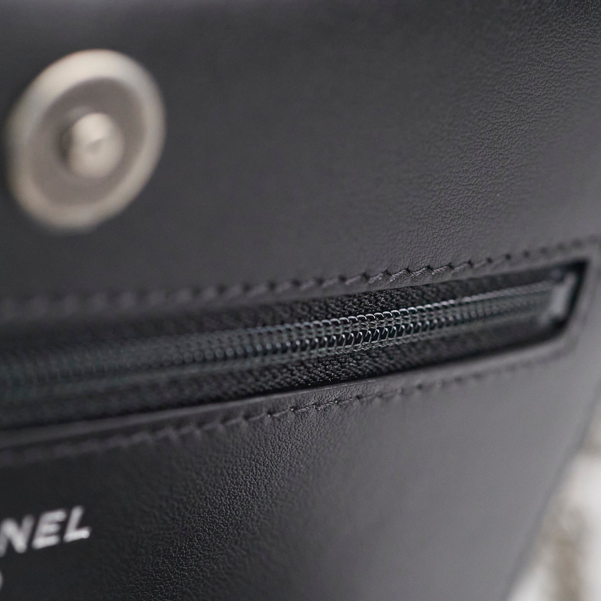 Deal of The Week - Chanel Boy Caviar Black Wallet On Chain WOC