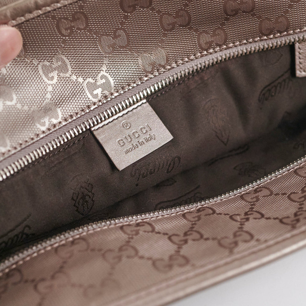 Gucci Silver/Grey Monogram Tote