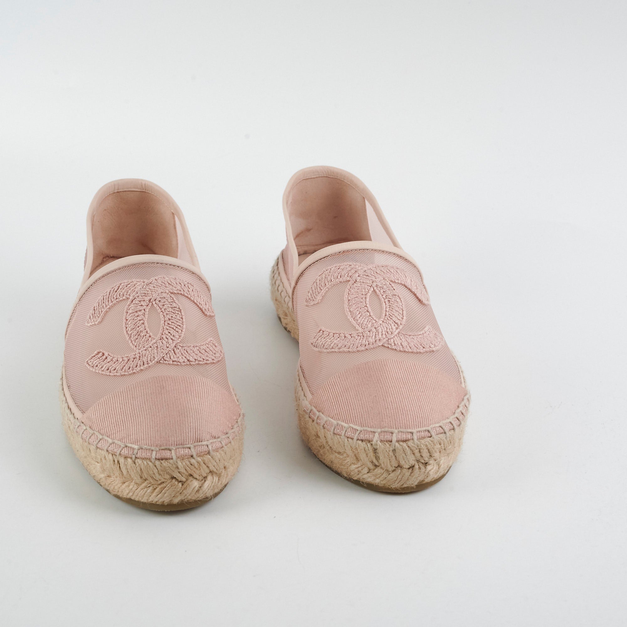 Chanel Pink Cord Cruise Espadrilles Size 36