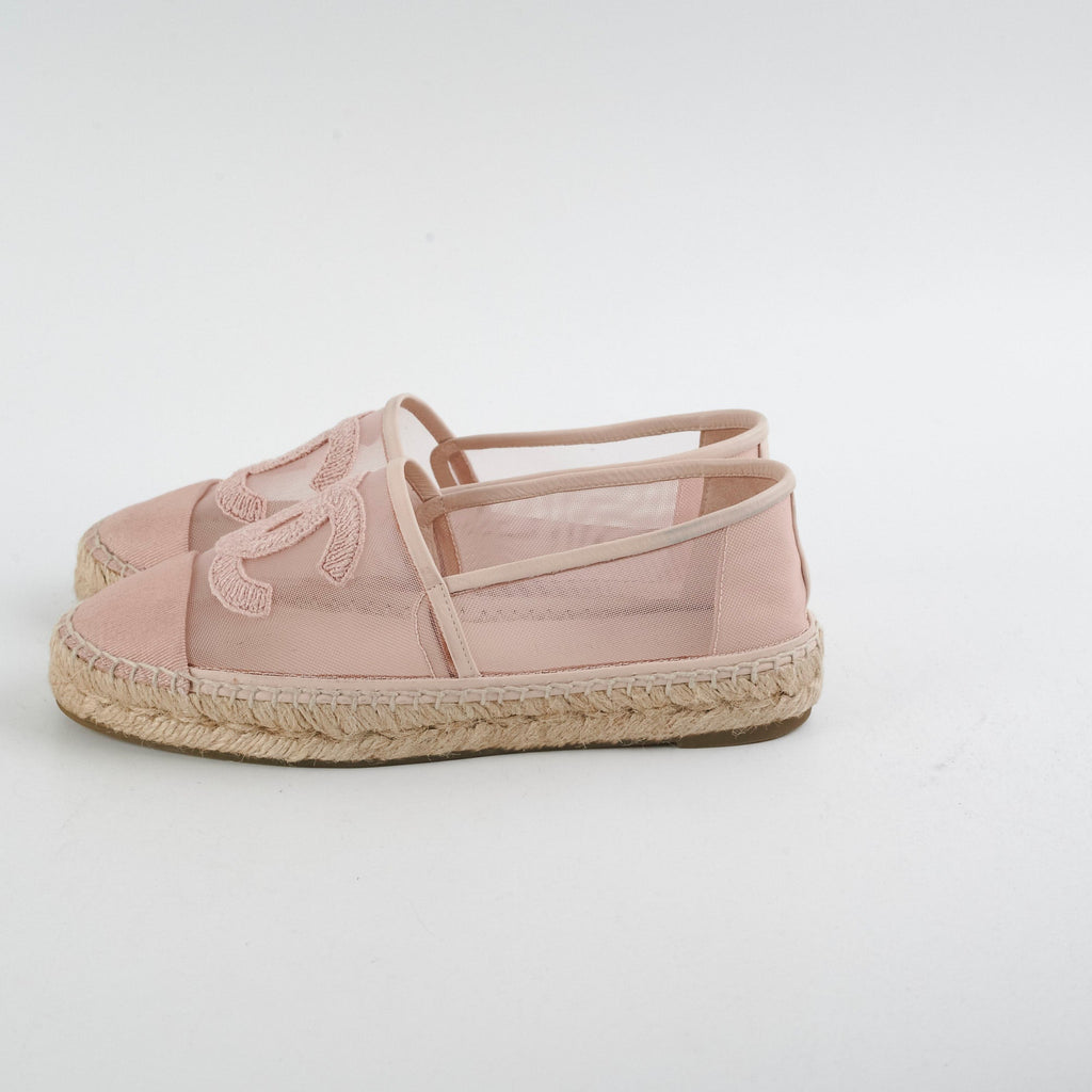 Chanel Pink Cord Cruise Espadrilles Size 36