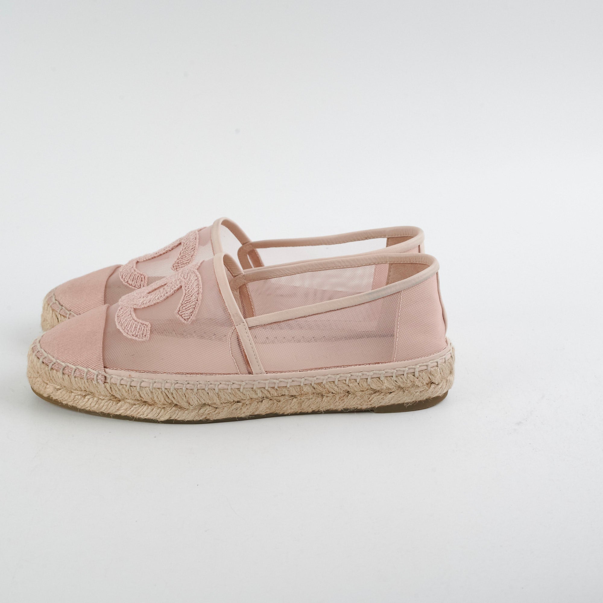 Chanel Pink Cord Cruise Espadrilles Size 36