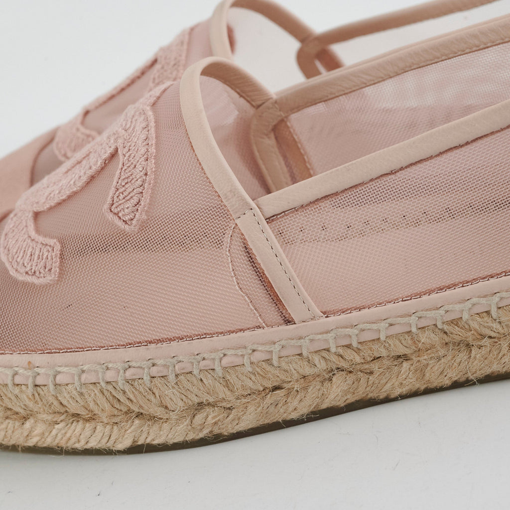 Chanel Pink Cord Cruise Espadrilles Size 36