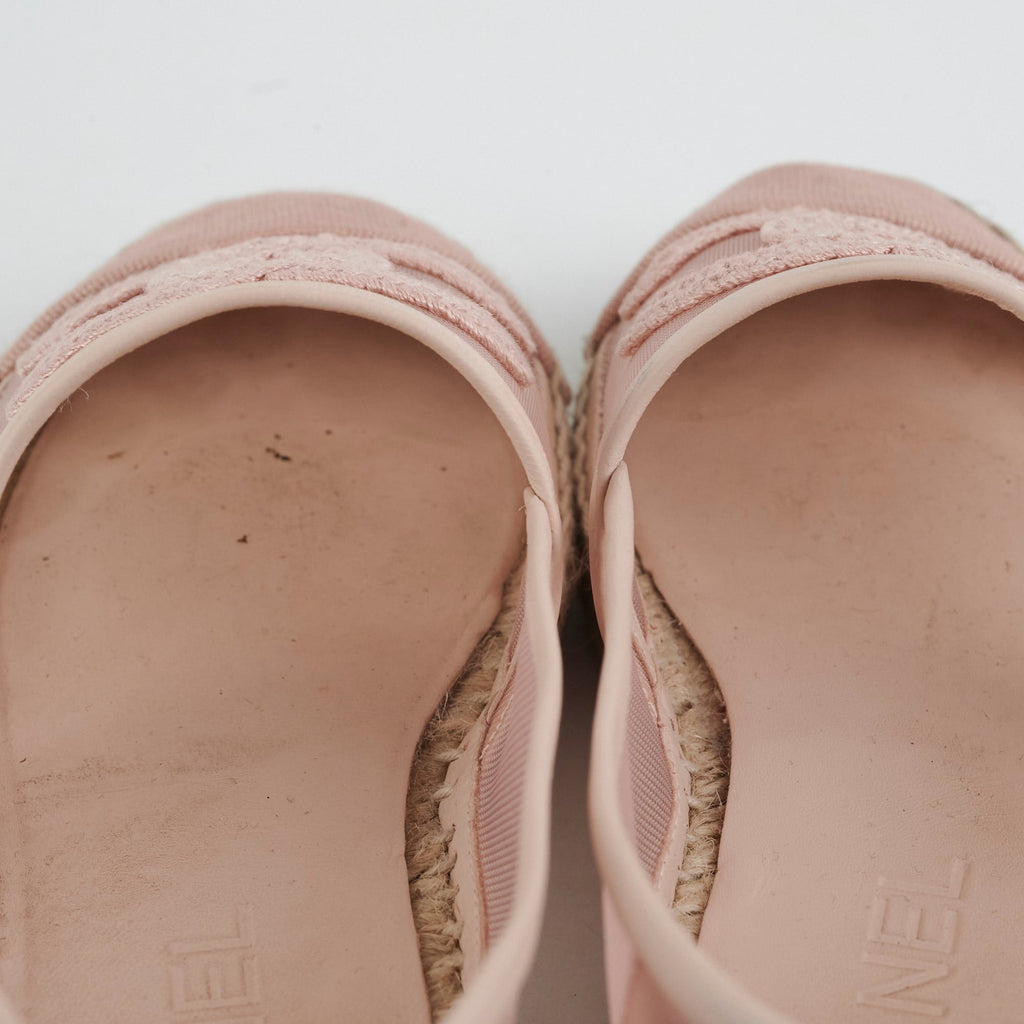 Chanel Pink Cord Cruise Espadrilles Size 36