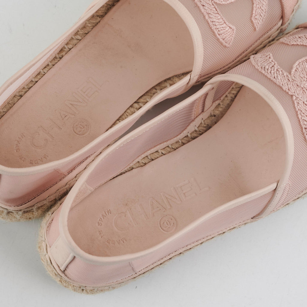 Chanel Pink Cord Cruise Espadrilles Size 36