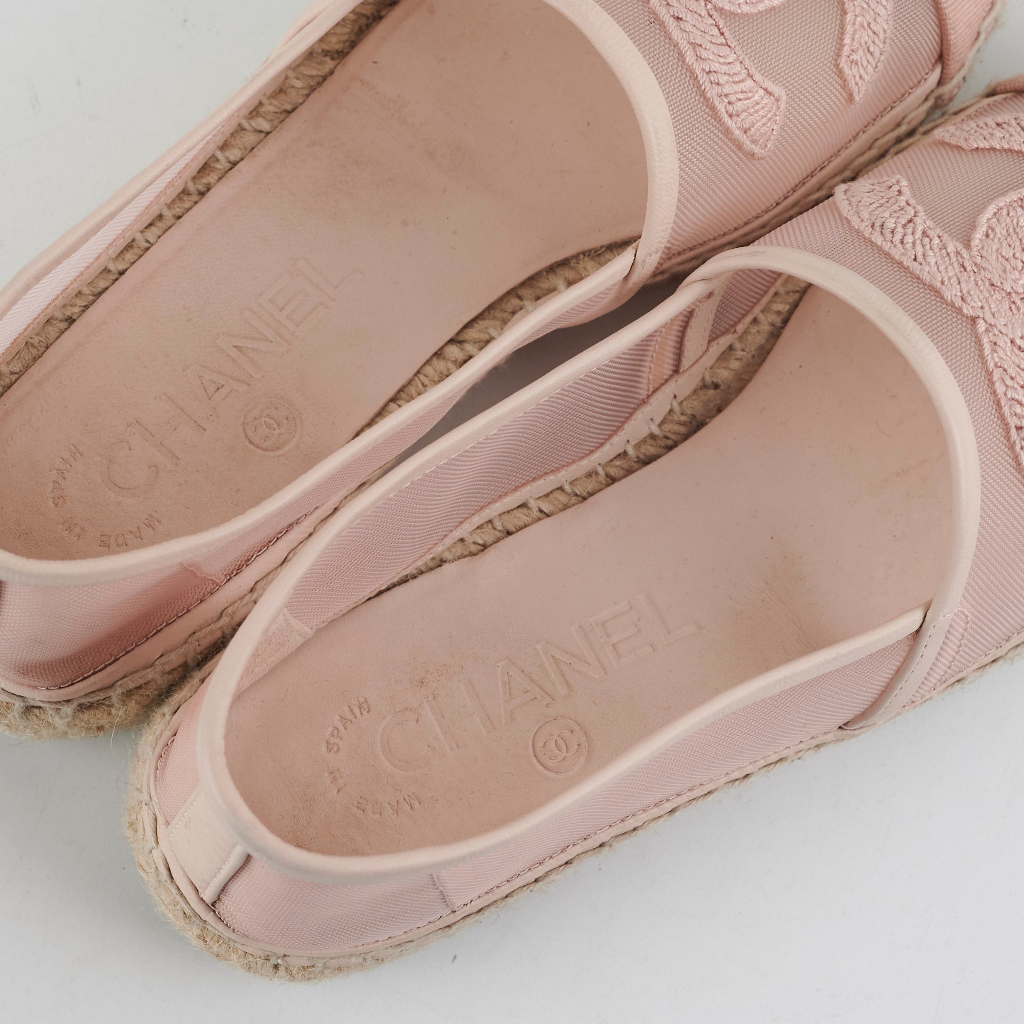 Chanel Pink Cord Cruise Espadrilles Size 36