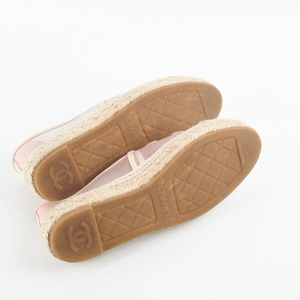 Chanel Pink Cord Cruise Espadrilles Size 36