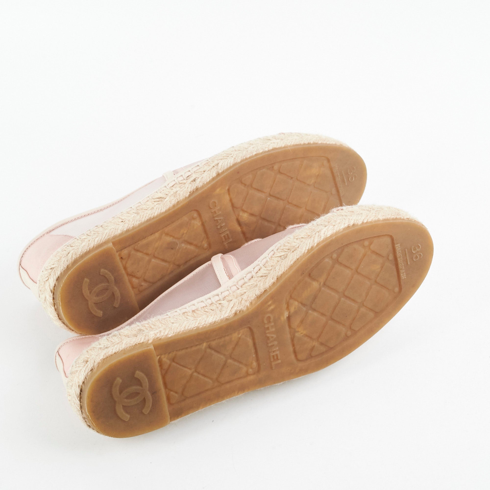 Chanel Pink Cord Cruise Espadrilles Size 36