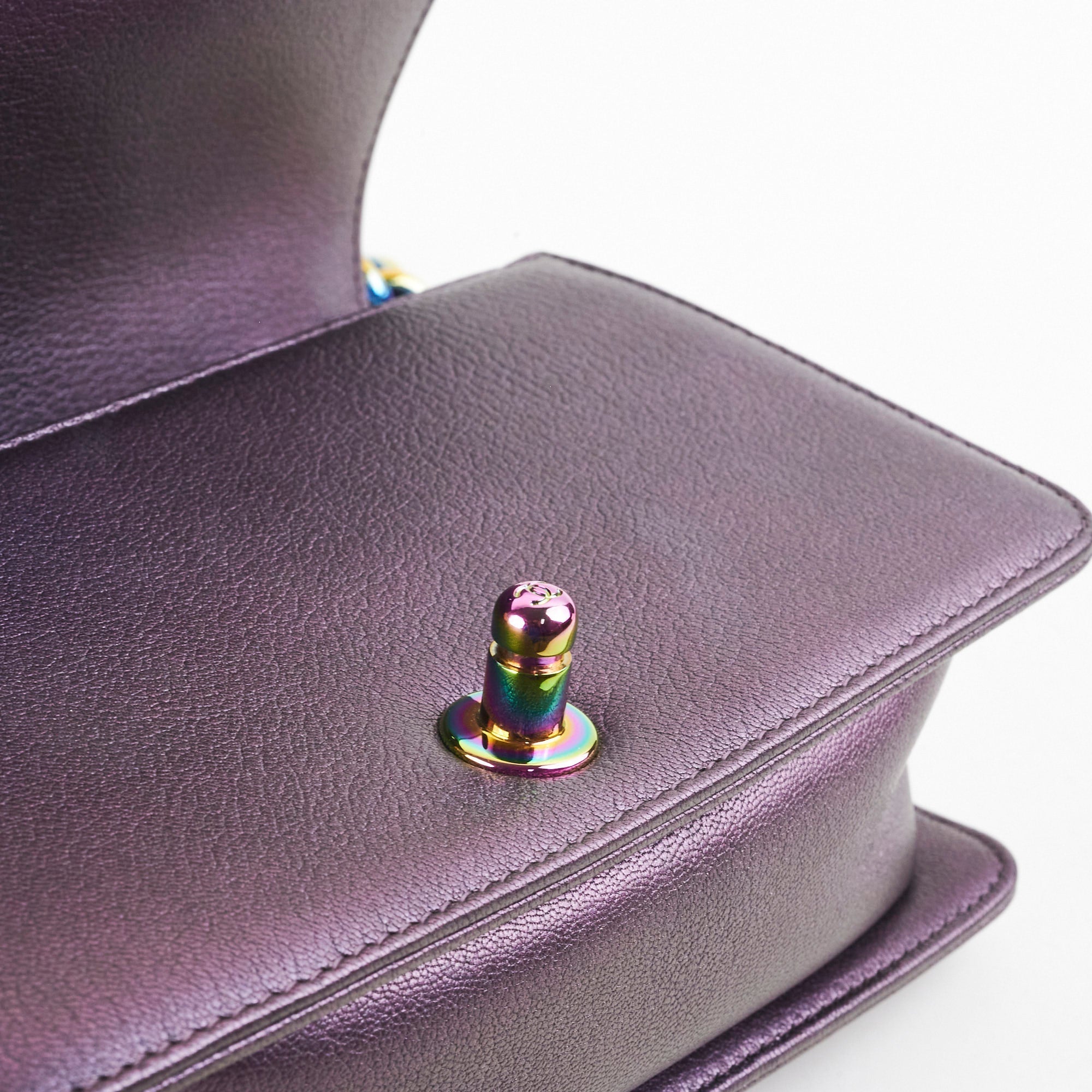 Chanel Small Boy Mermaid Iridescent Purple