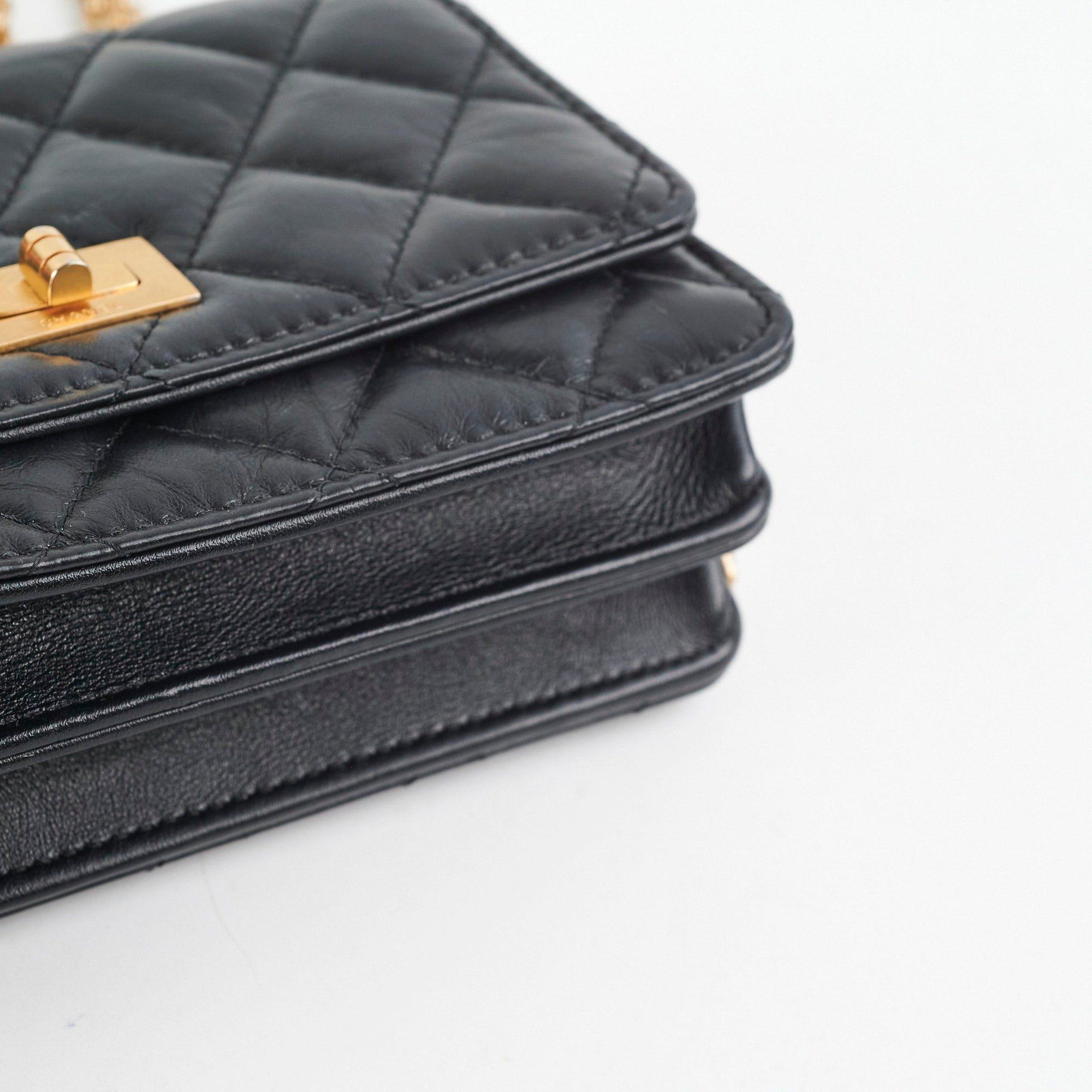 Chanel Reissue Mini Wallet on Chain WOC Black