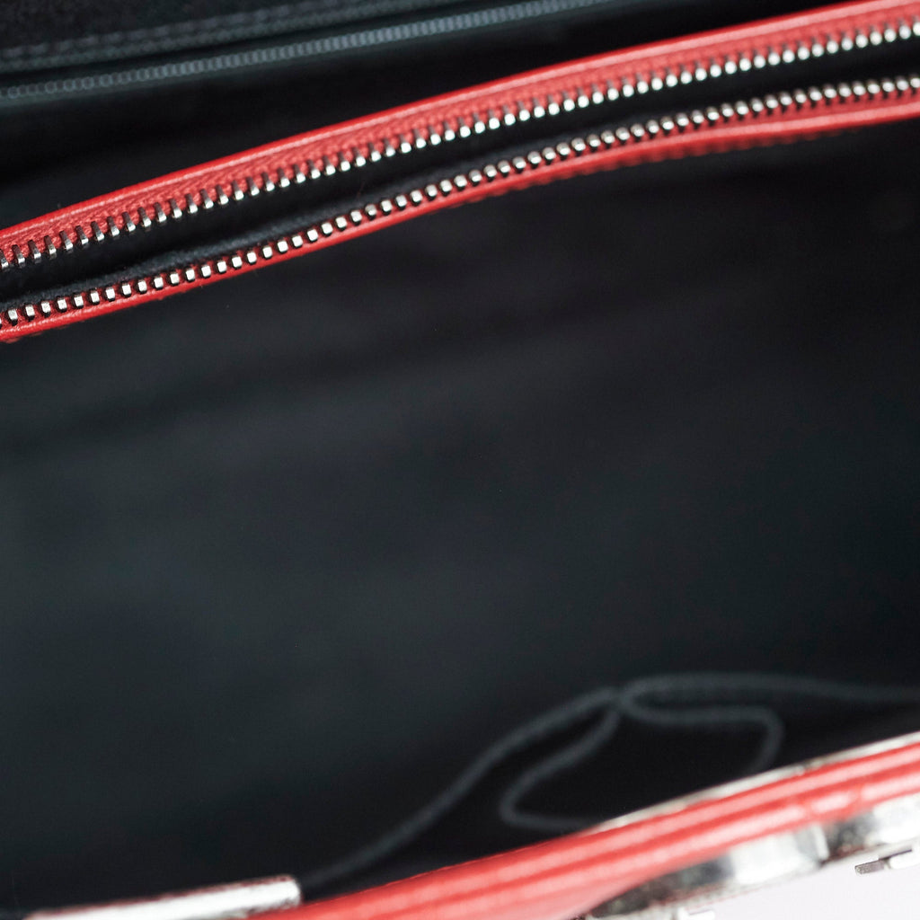 Chanel Quilted Tote Bag Calfskin Red
