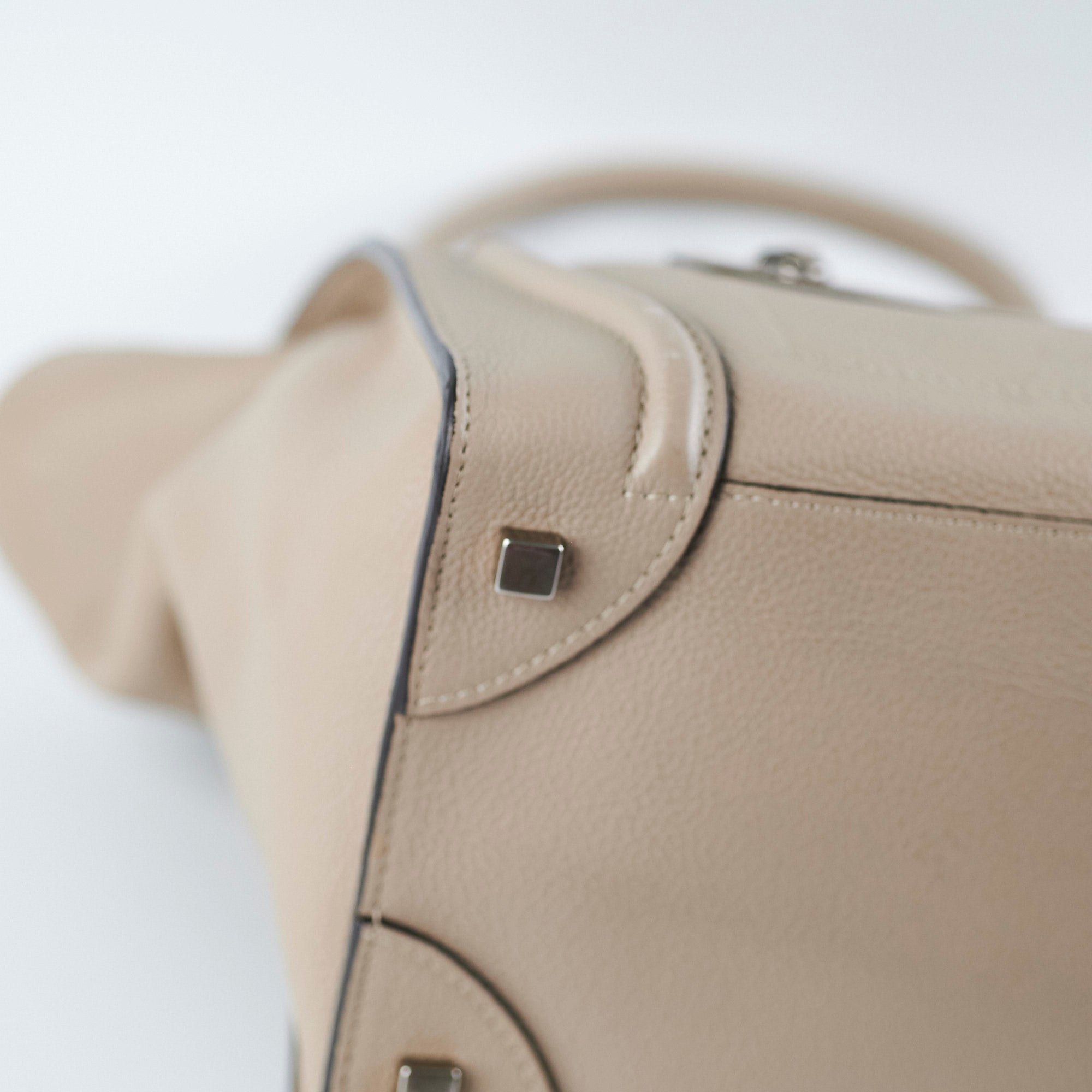 Celine Micro Luggage Tote Beige