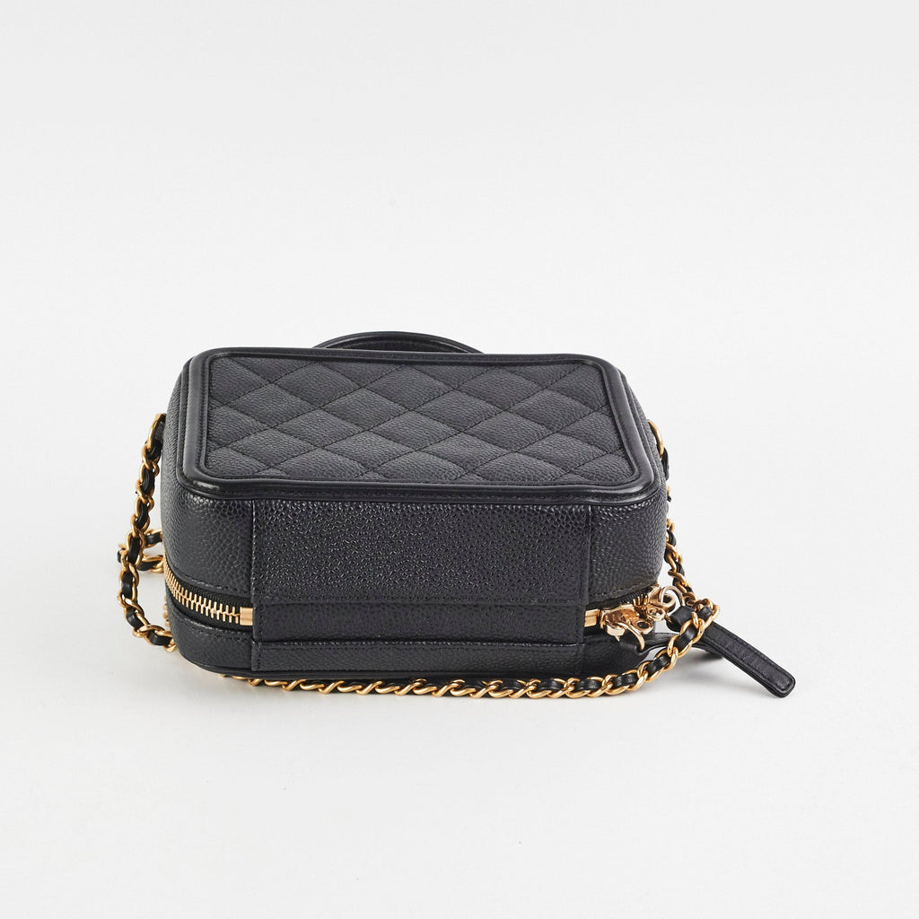 Chanel Filigree Small Caviar Vanity Black