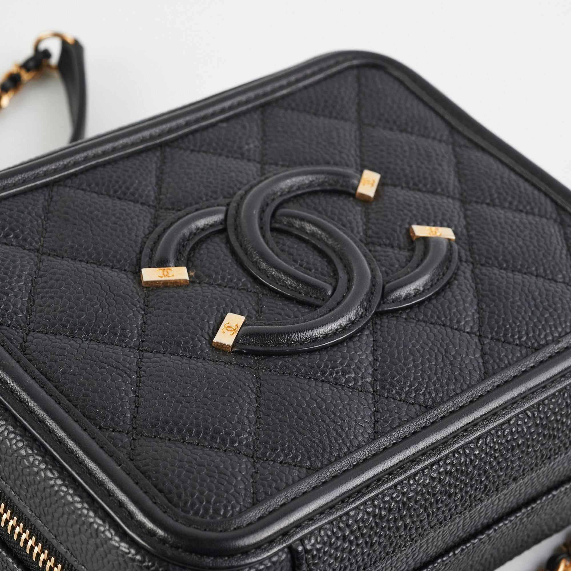 Chanel Filigree Small Caviar Vanity Black
