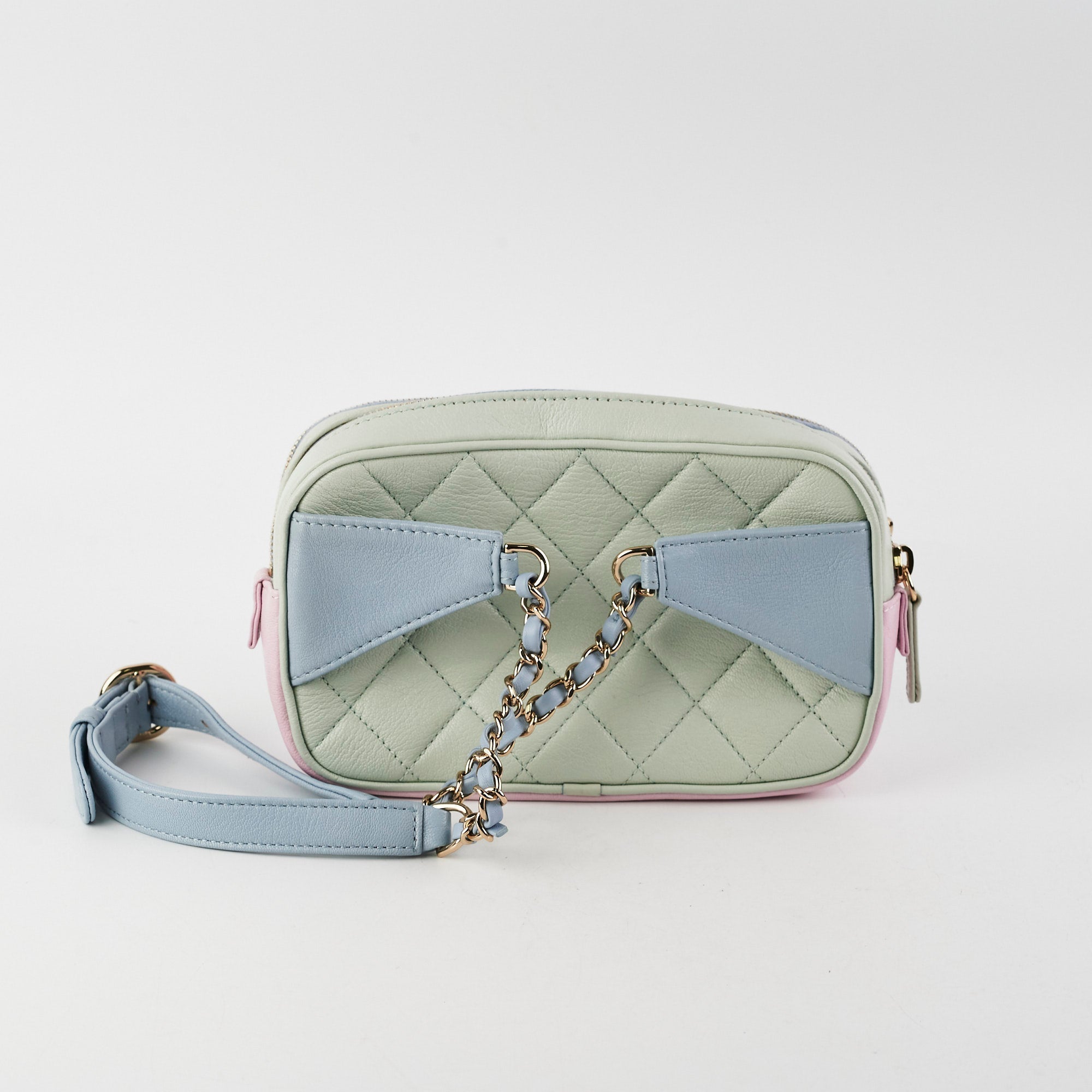 Chanel Goatskin Quilted Waist Bag Pastel