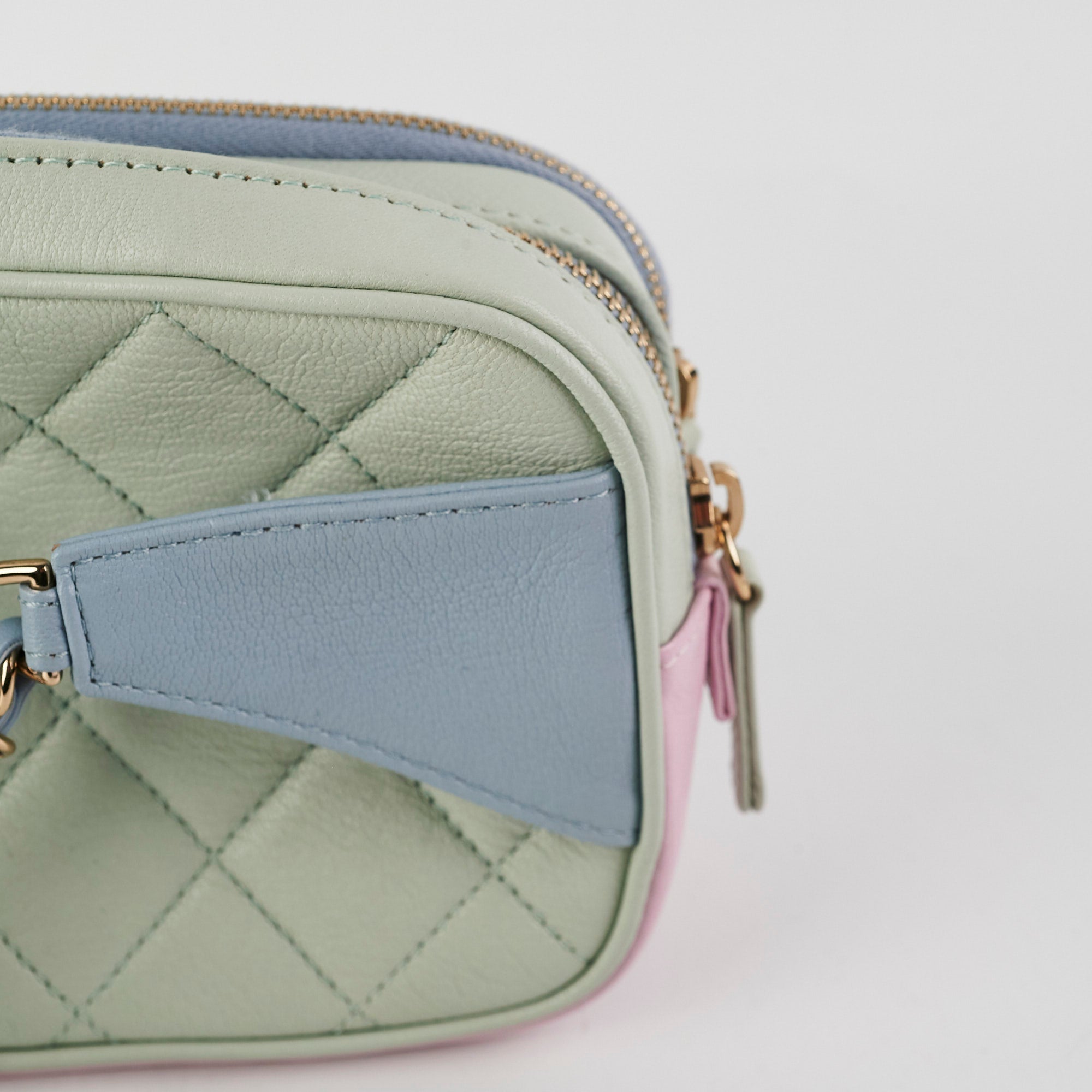 Chanel Goatskin Quilted Waist Bag Pastel