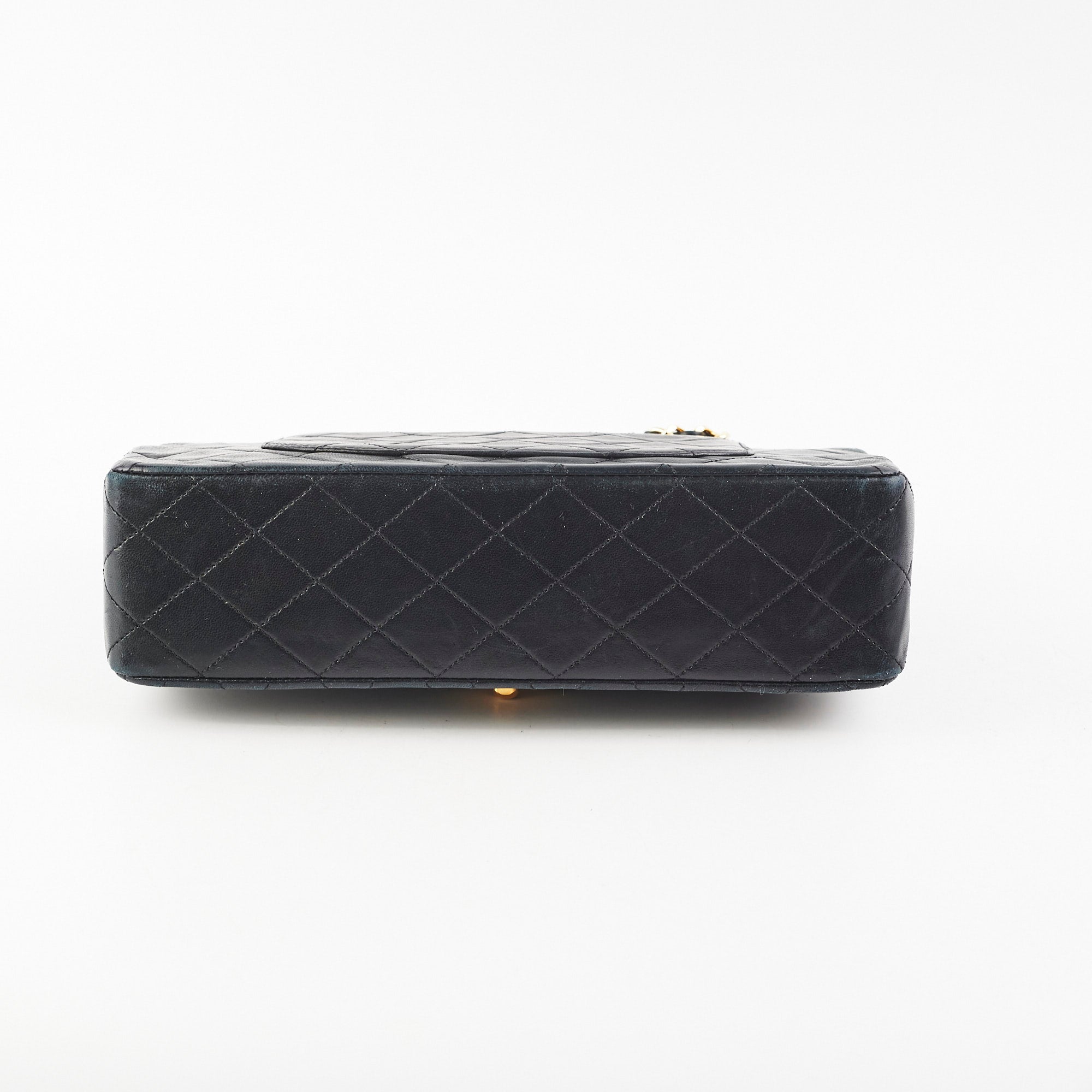 Chanel Vintage Quilted Lambskin Medium/Large Black 24K