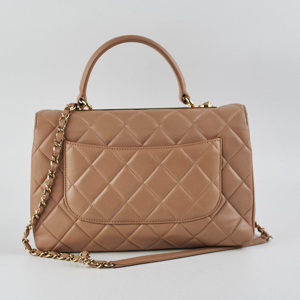 ITEM 18 - Chanel medium trendy cc removable strap dark beige