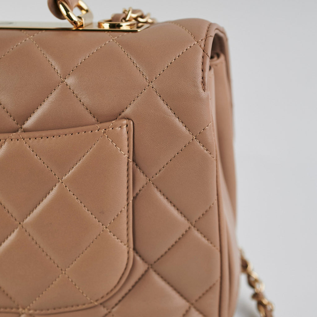 ITEM 18 - Chanel medium trendy cc removable strap dark beige