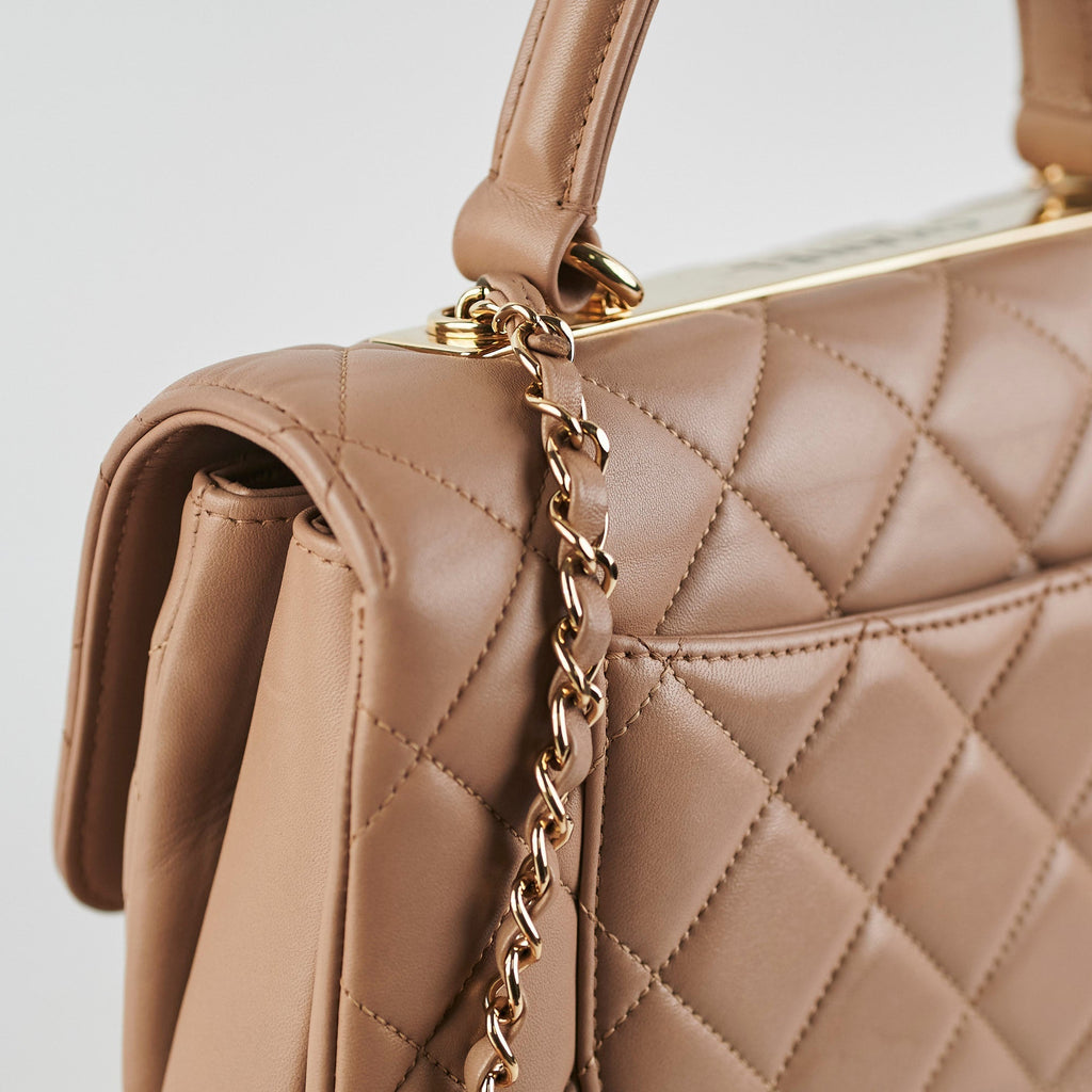 ITEM 18 - Chanel medium trendy cc removable strap dark beige