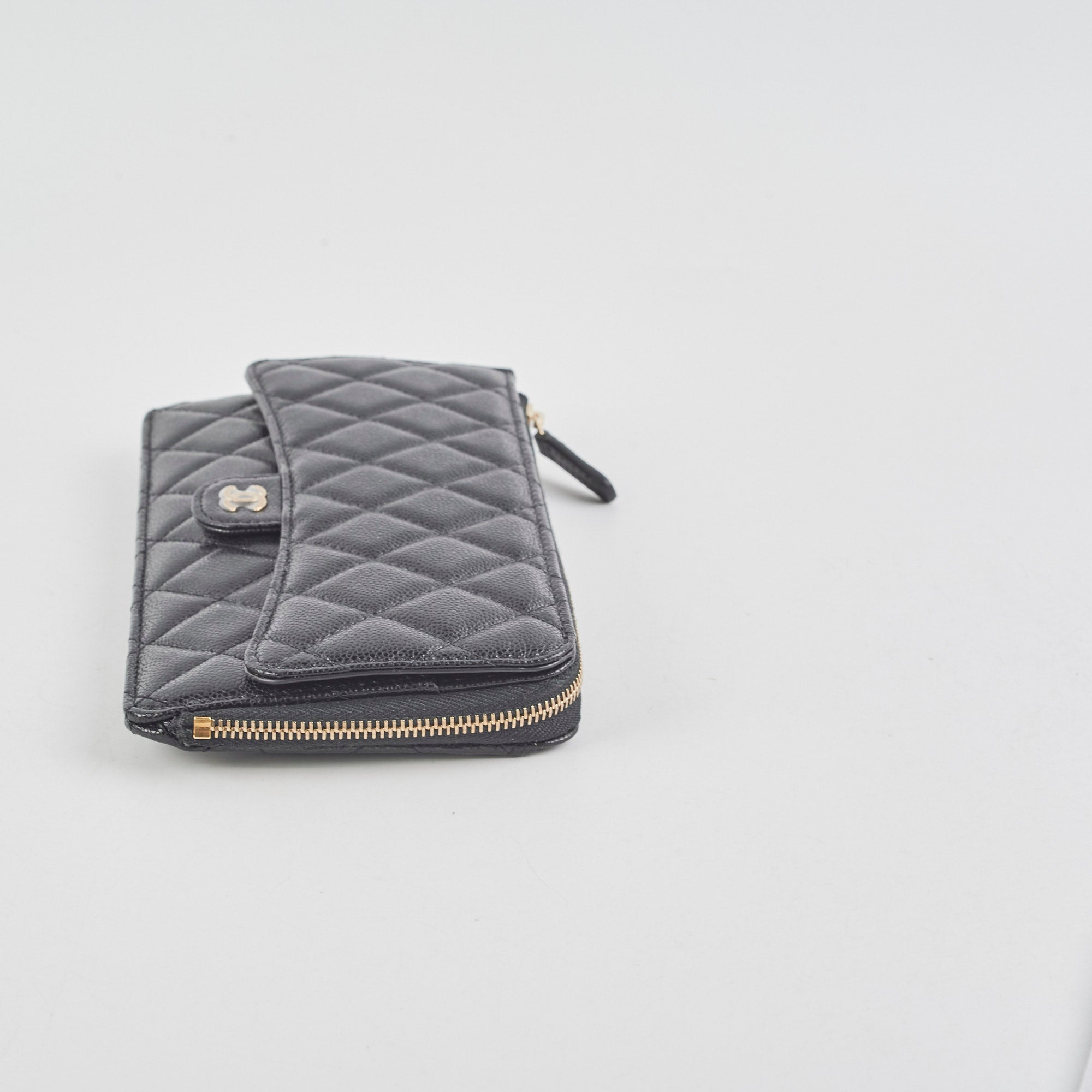 Chanel Long Cardholder Wallet Caviar Black