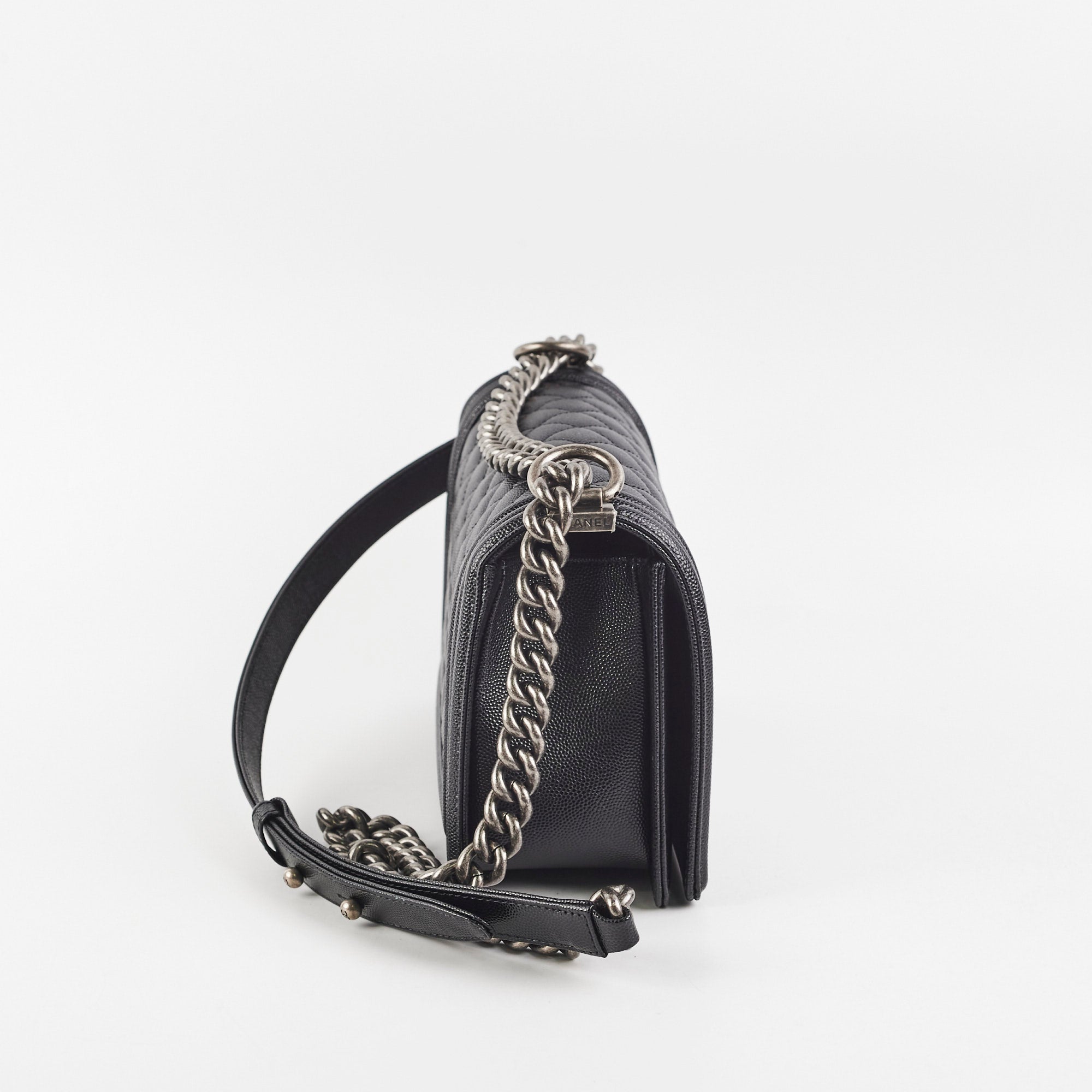 Chanel Caviar Old Medium Boy Black